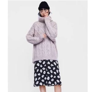 Zara Cable Knit Turtle Neck Sweater